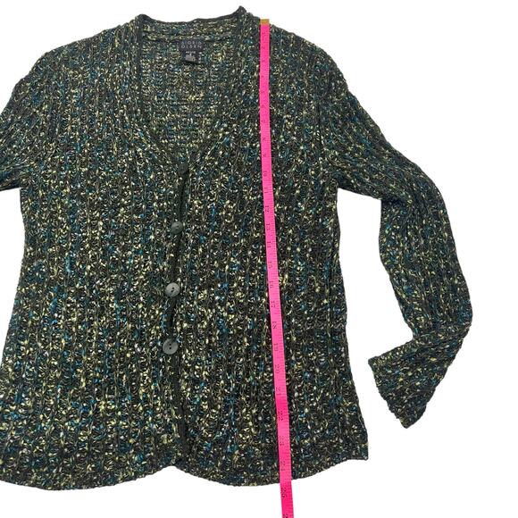 Sigrid Olsen Womens VTG Y2K Heavy Knit Cottage Cardigan Tank Twinset Sz SP - Picture 14 of 16